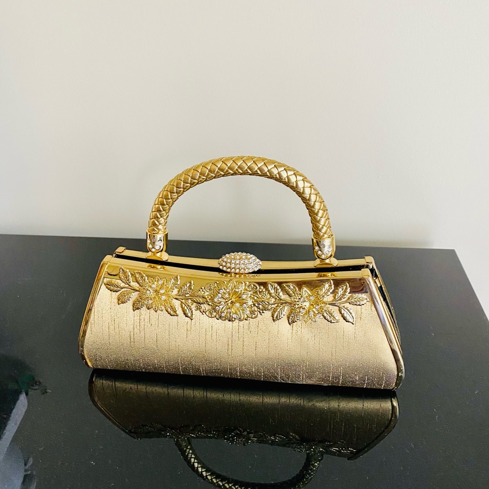 Wedding clutch purse gold new - Picture 4 of 8